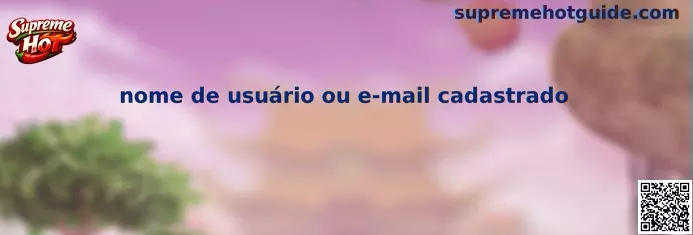 Nome de usuário ou e-mail cadastrado en Supreme Hot