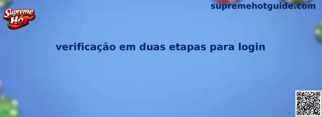 Verificación en dos etapas